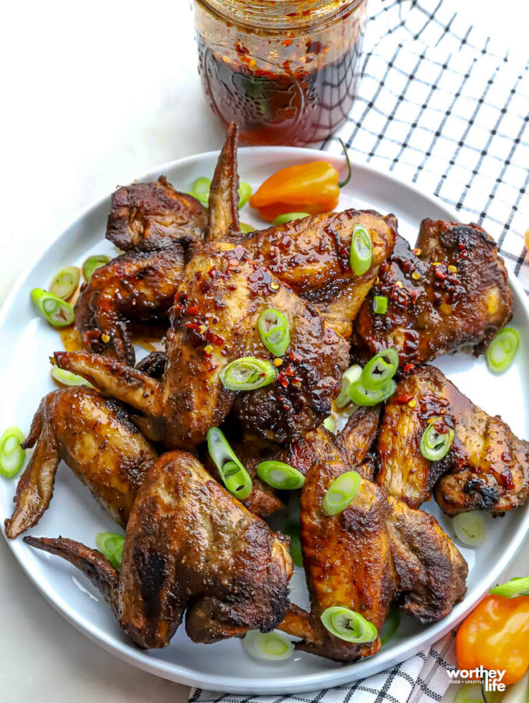 Jerk Chicken Wings + Hot Honey Recipe