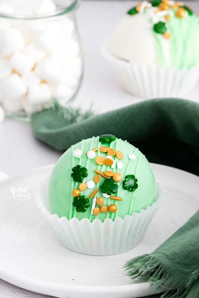 St Patrick’s Cocoa Bombs