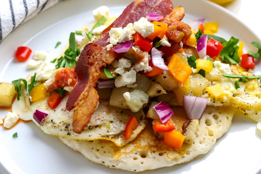 the best loaded breakfast pancake tacos