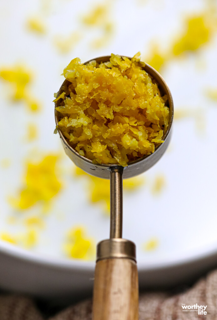 A teaspoon of grated lemon zest