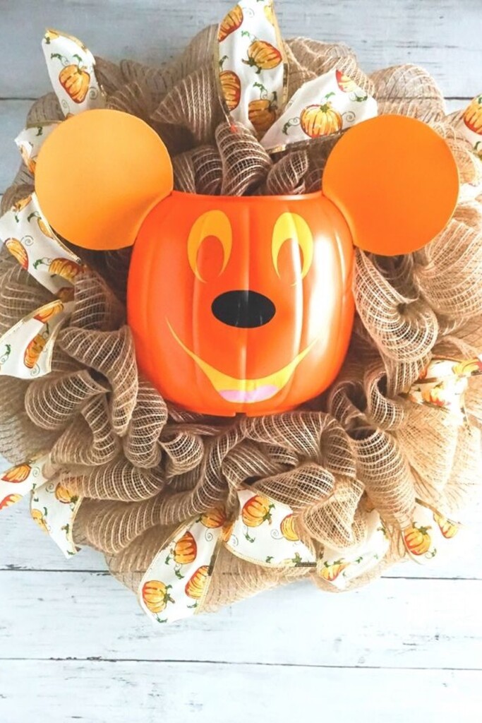 Mickey Mouse Pumpkin Wreath 
