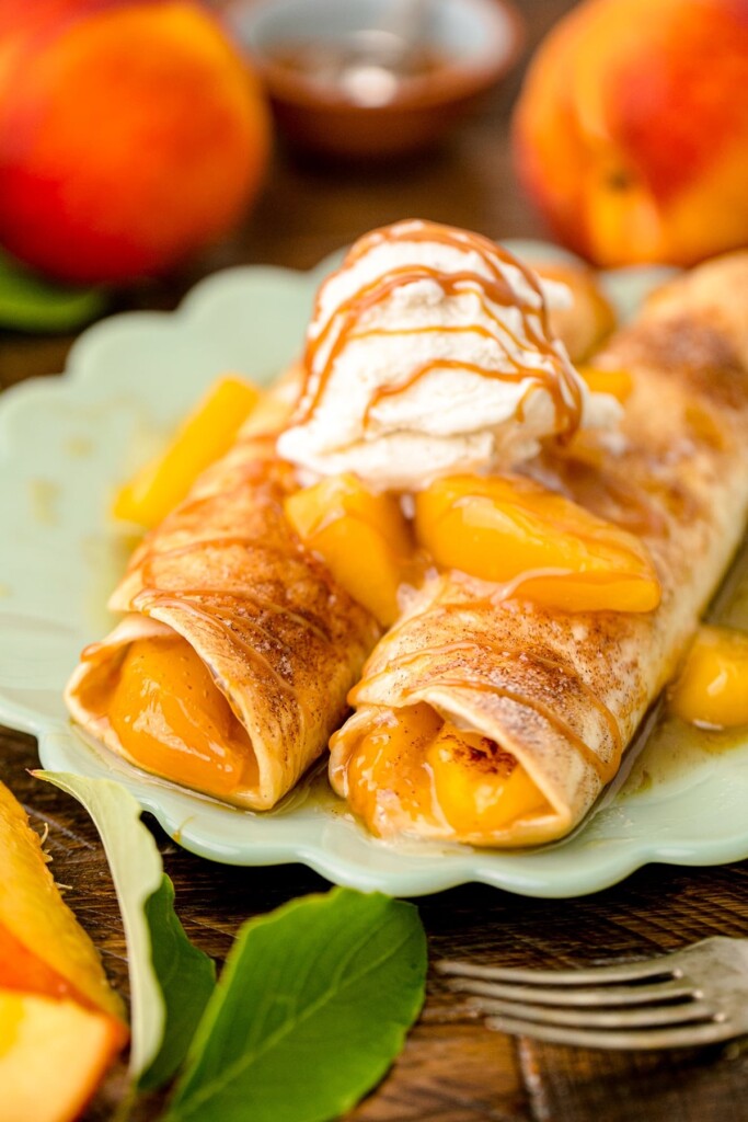 Peach Pie Enchiladas