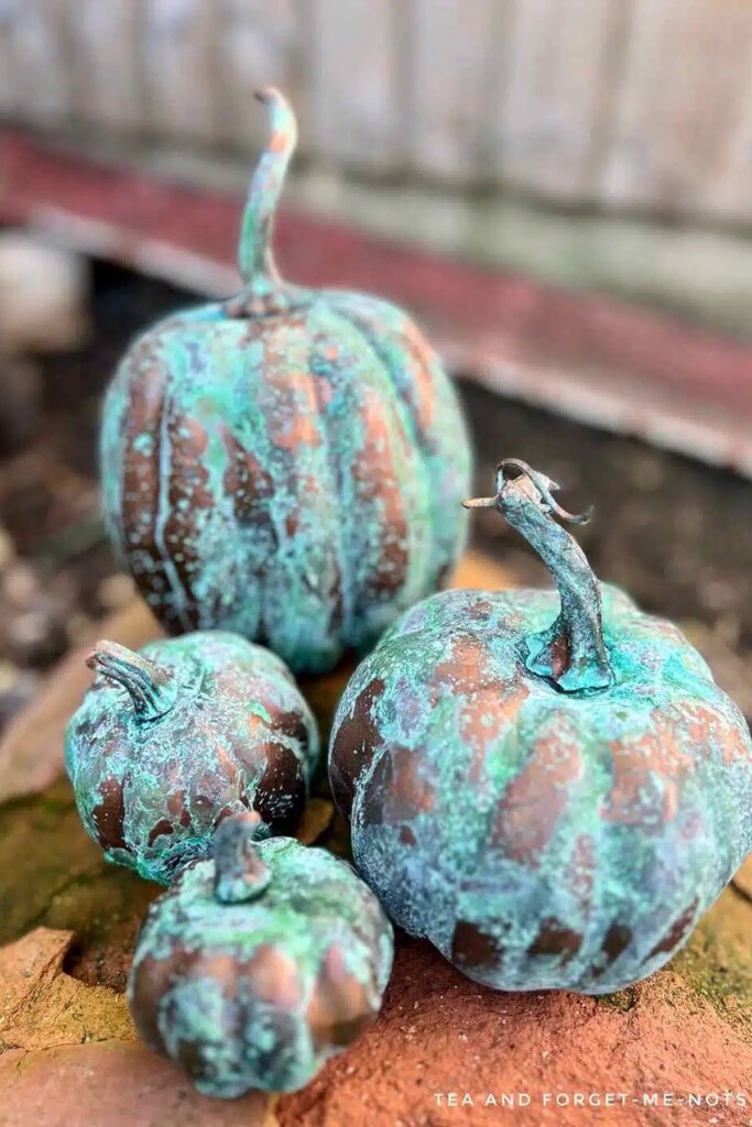 Faux Patina Pumpkins