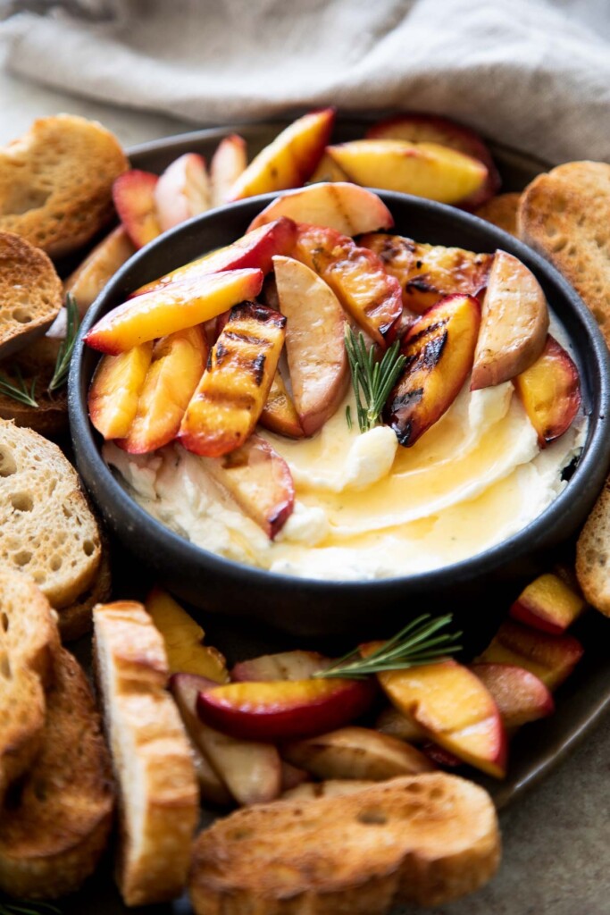 Grilled Peach Goat Cheese Appetizer