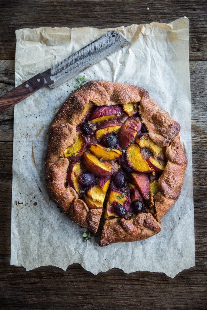 Peach Grape & Thyme Galette