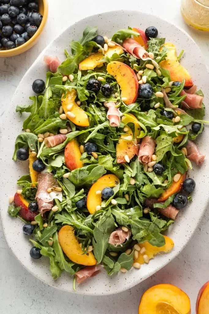 Peach Arugula Salad 