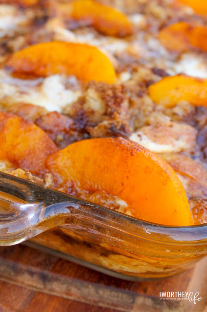 Peaches and Cream Cheese French Toast recipe