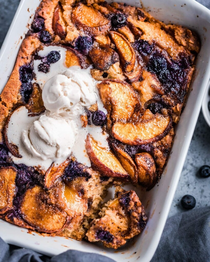 Vegan Brown Butter Peach Cobbler