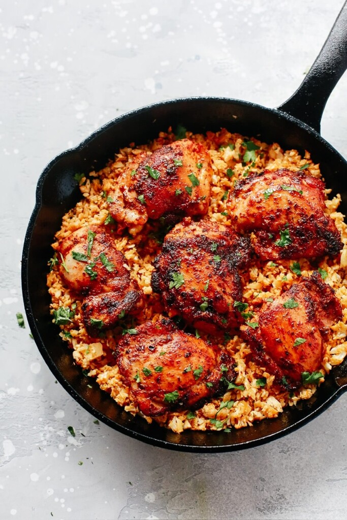 Spicy Chicken With Cauliflower Rice