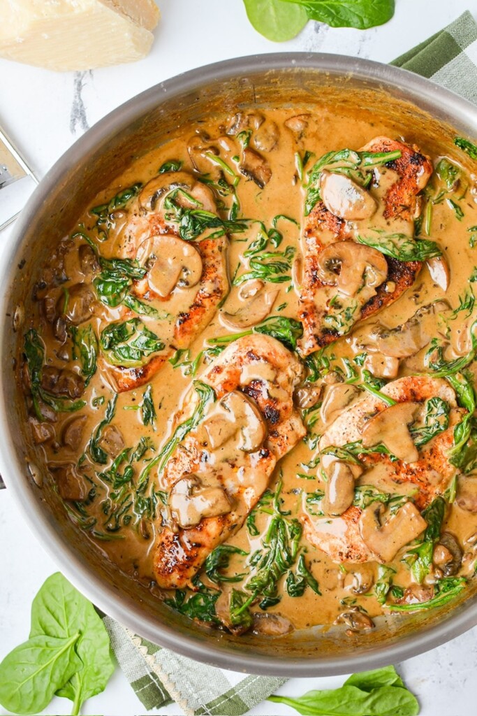 Creamy Spinach & Mushroom Chicken