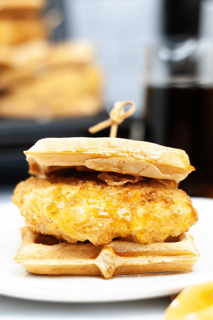 The Best Air Fryer Chicken and Waffles 