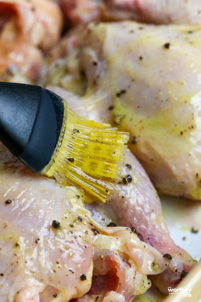 lemon butter coated hens in the air fryer