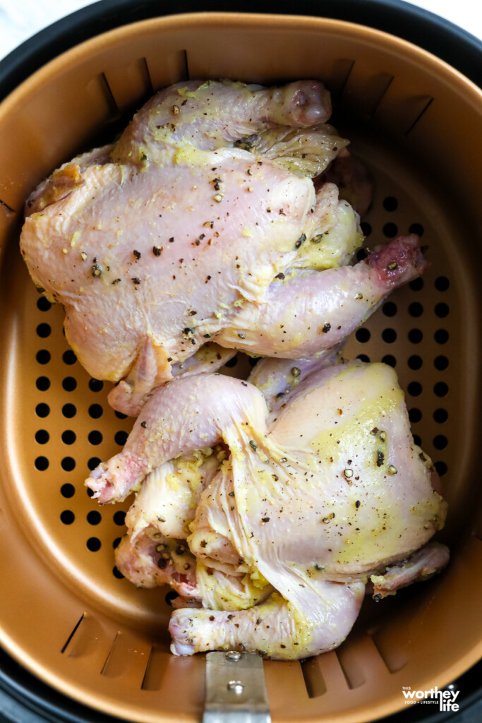 Putting Cornish Hens in the Air Fryer