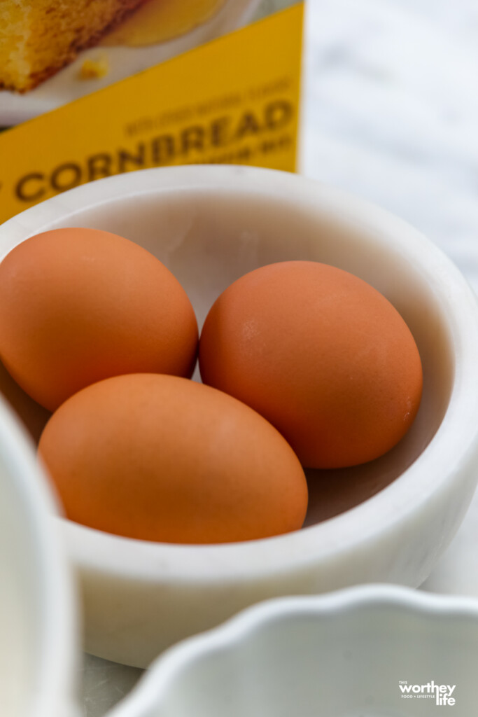 brown eggs in a marble bowl