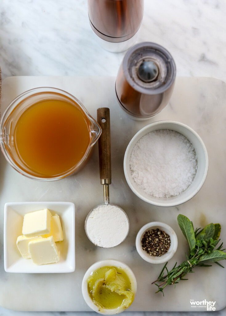 ingredients needed to make Apple Sausage Cornbread Stuffing