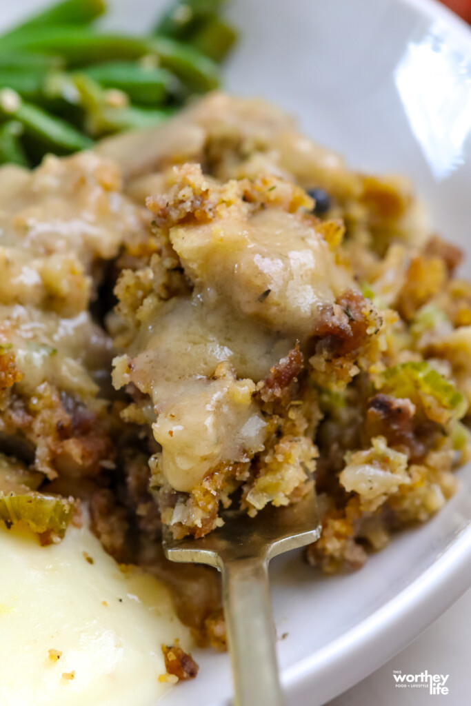 Apple Sausage Cornbread Stuffing