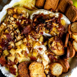 Baked Brie Bacon, Apples & Pears