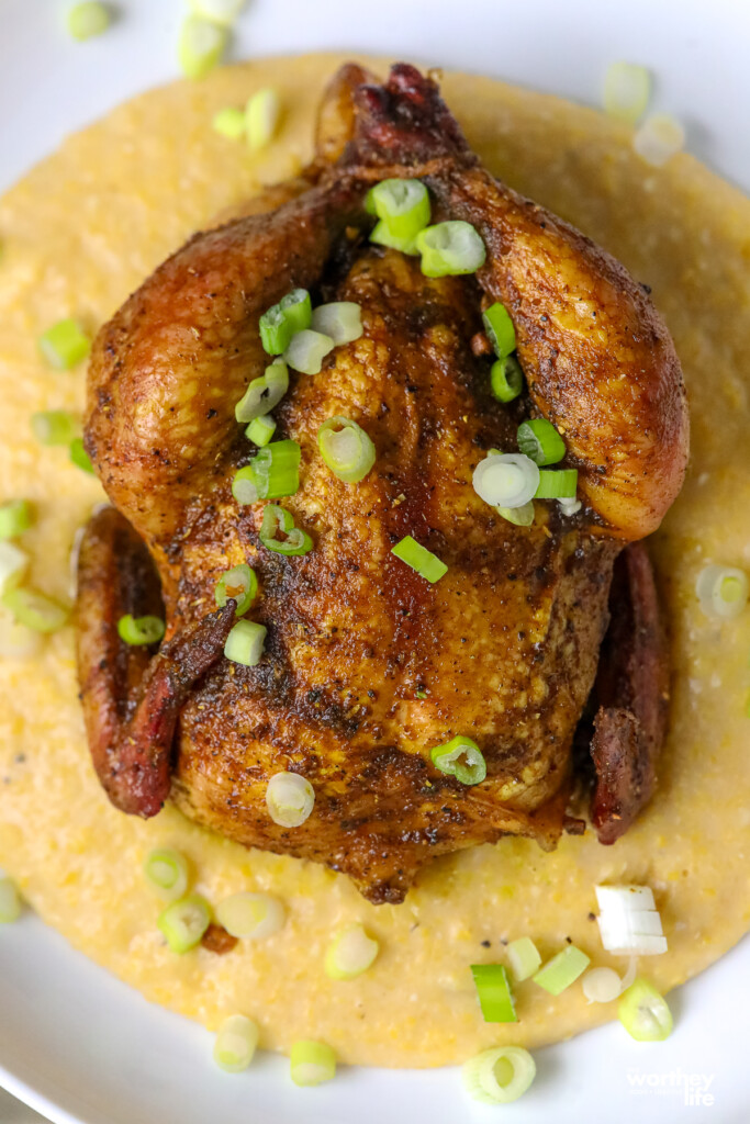 Cornish Hens and Cheesy Grits