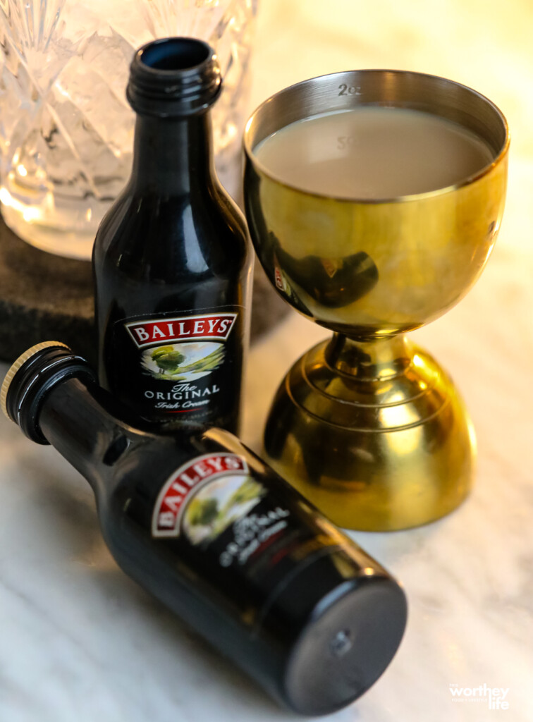 Mini bottles of baileys liqueur 