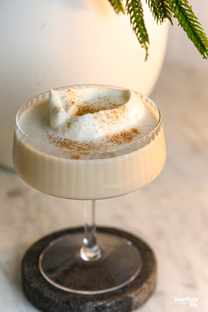 Gingerbread Cocktail on white marble background