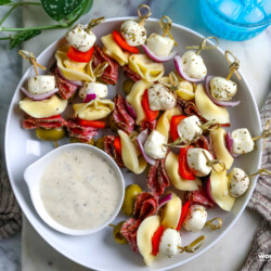 Easy Antipasto Skewers with Tortellini