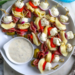 Easy Antipasto Skewers with Tortellini