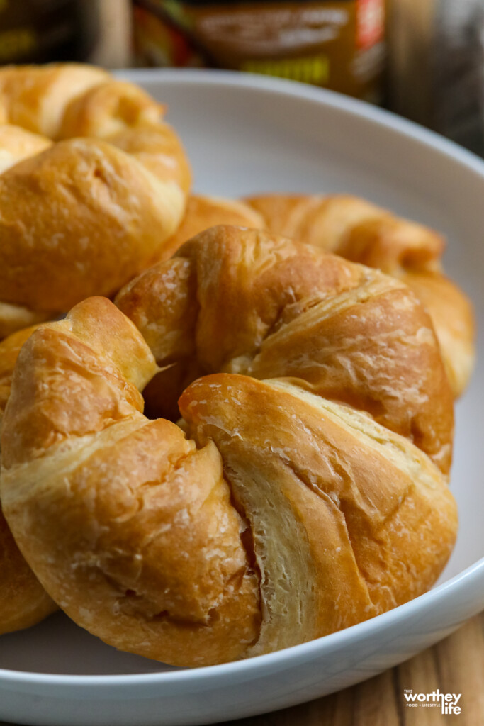 croissant on white plate