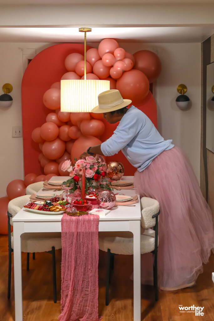 dusty pink tablescape idea 