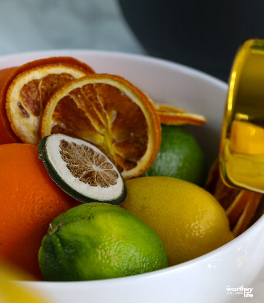 fresh fruit in white bowl