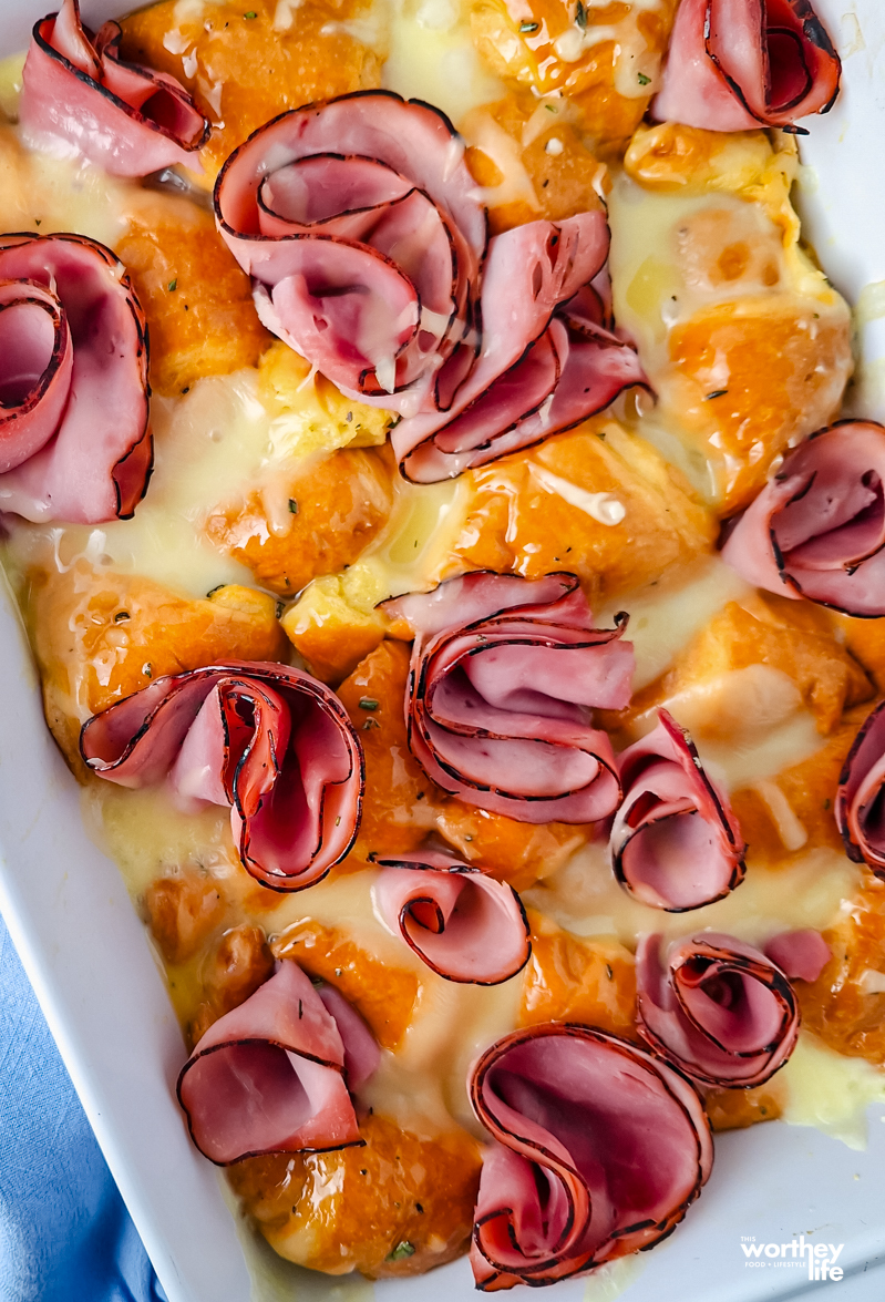 Ham Cheese Croissant Bake