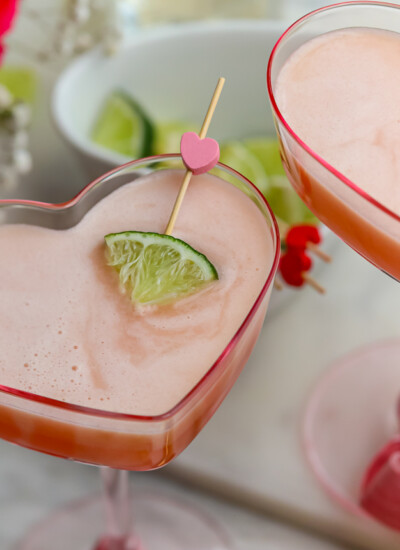 Creamy Pink Raspberry Cocktail