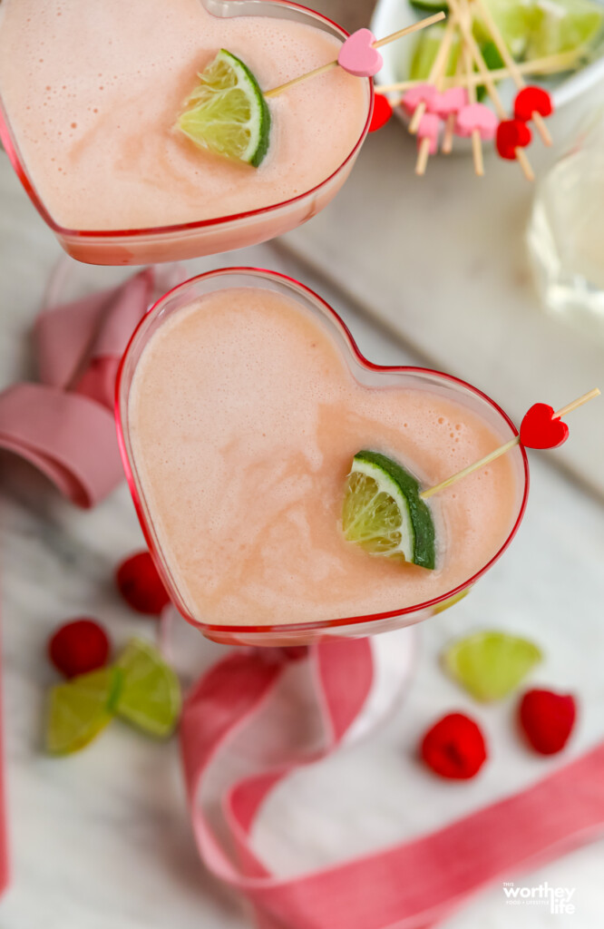 Creamy Pink Raspberry Cocktail