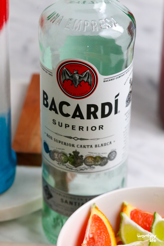 Light Rum- a bottle of Bacardi