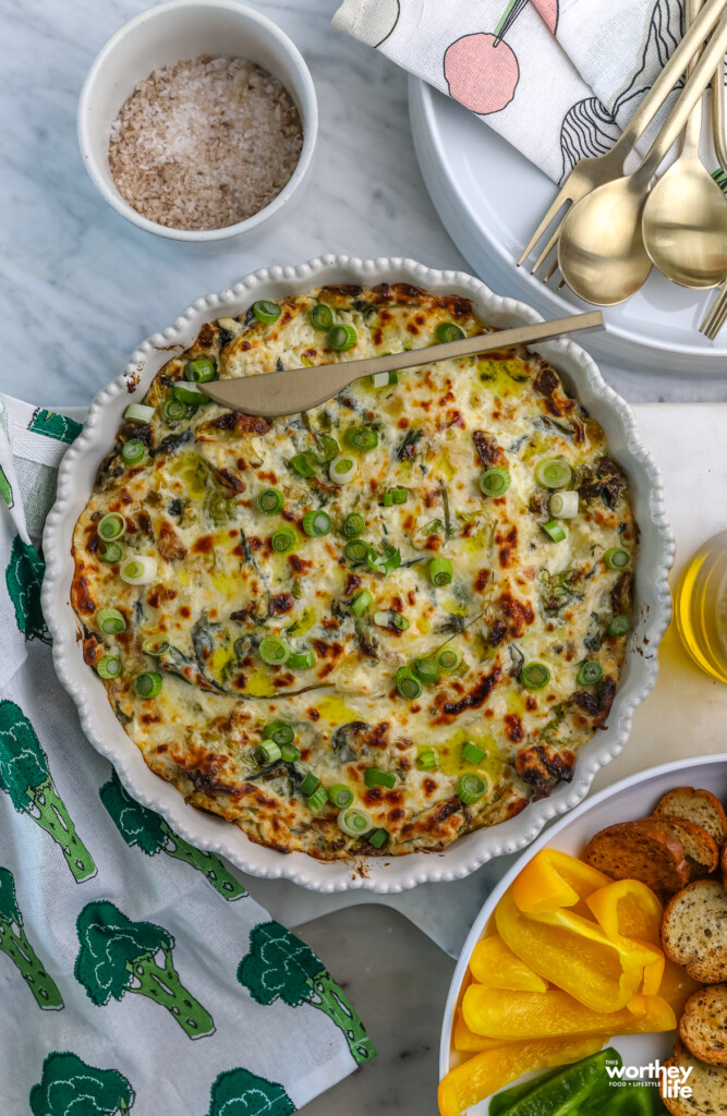 Cheesy Spinach Brussels Sprouts Dip