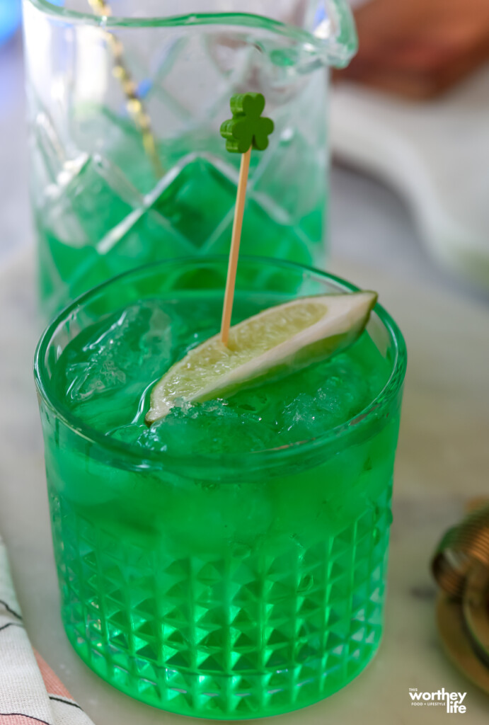 Green summer cocktail