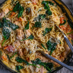 Pasta With Salmon and Spinach Recipe