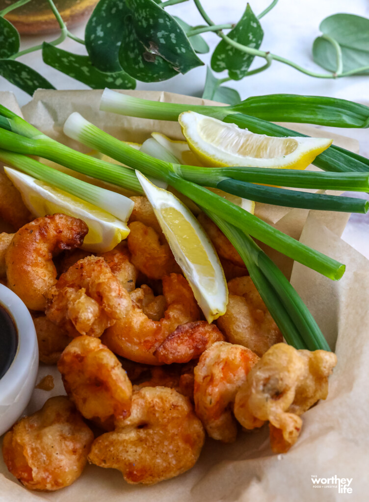 Beer Battered Shrimp with Guinness Glaze