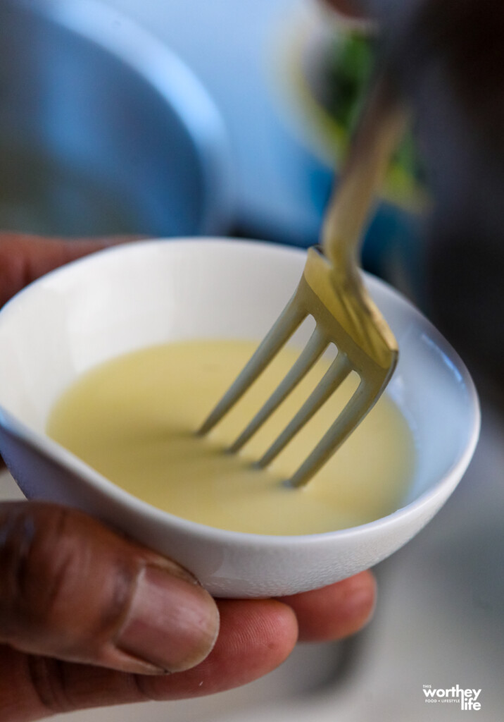 butter mixture in white bowl