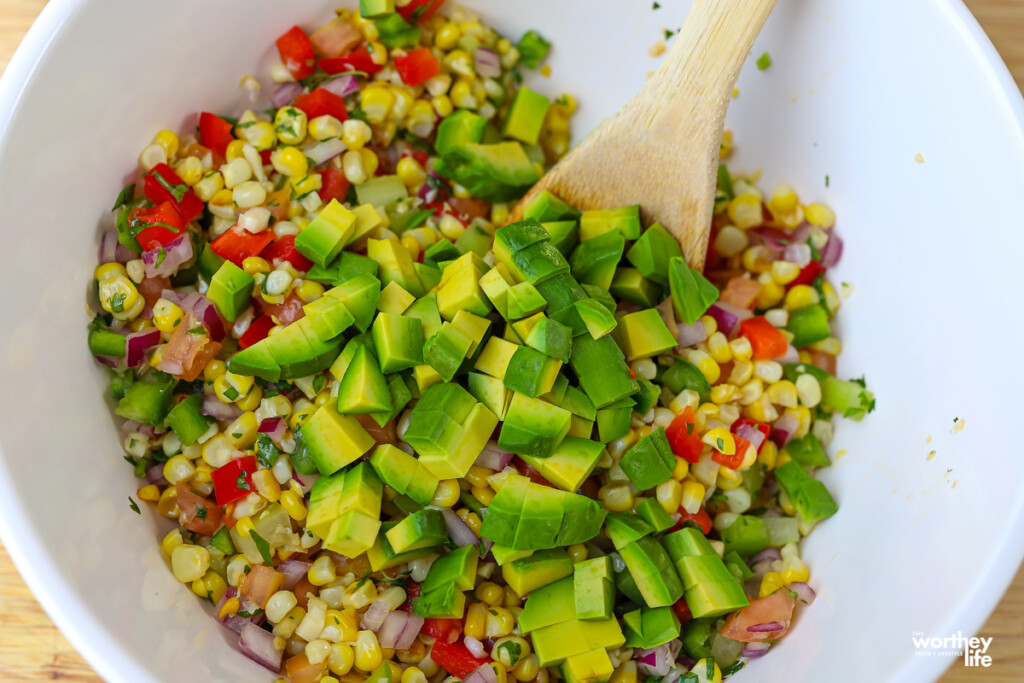 mixed veggies in a mixing large bowl