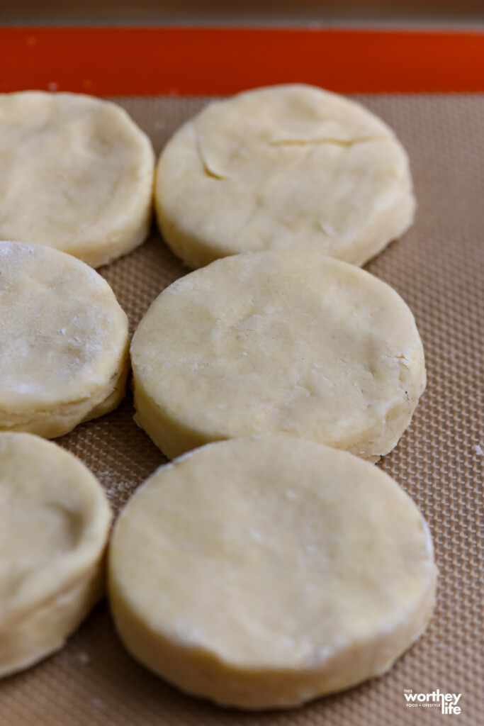 shortcakes on a baking sheet