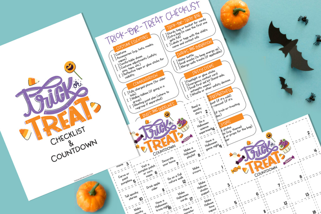 Trick or Treat Checklist printables