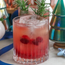 cranberry smash in a cocktail glass