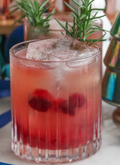 cranberry smash in a cocktail glass