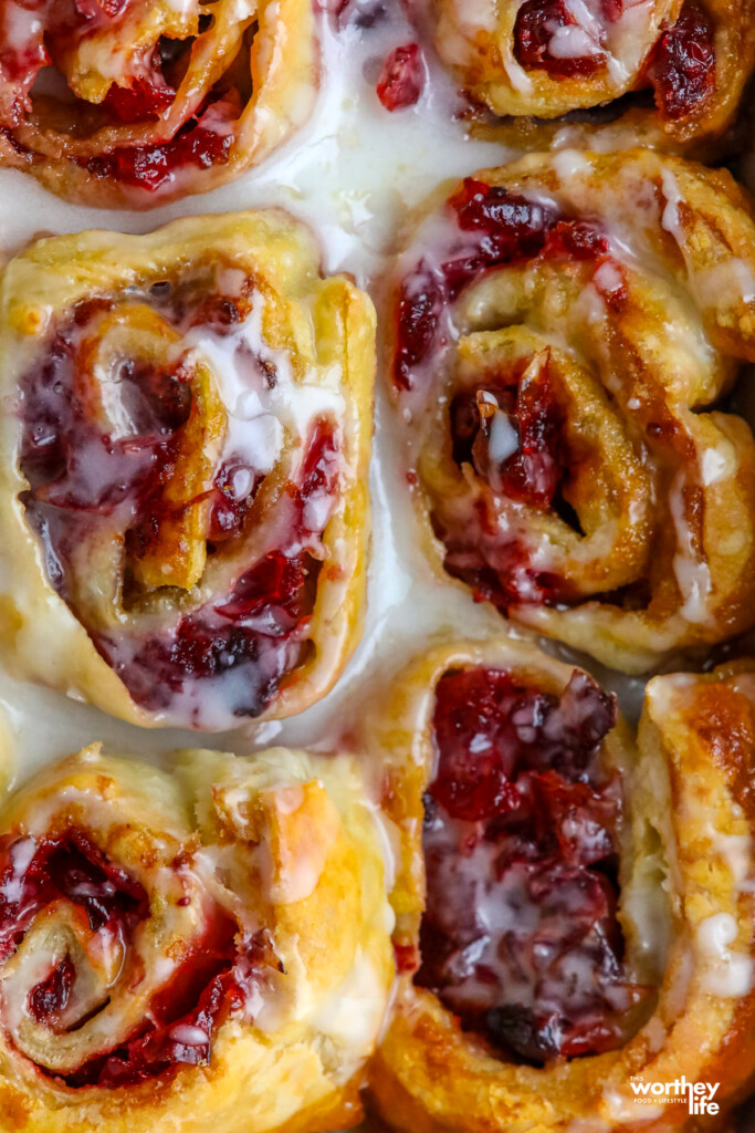 Puff Pastry Cranberry Cinnamon Rolls
