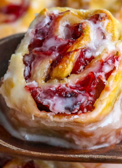 Puff Pastry Cranberry Cinnamon Rolls