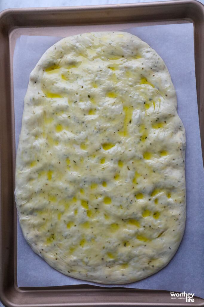 using pizza dough to make a flatbread