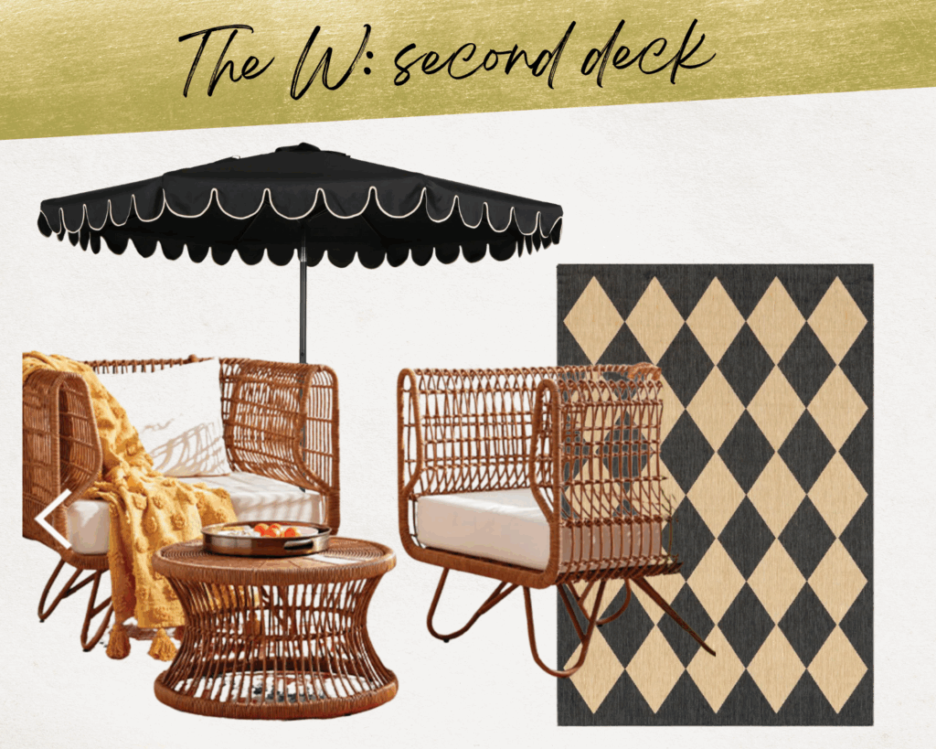 The W outdoor living space- second deck