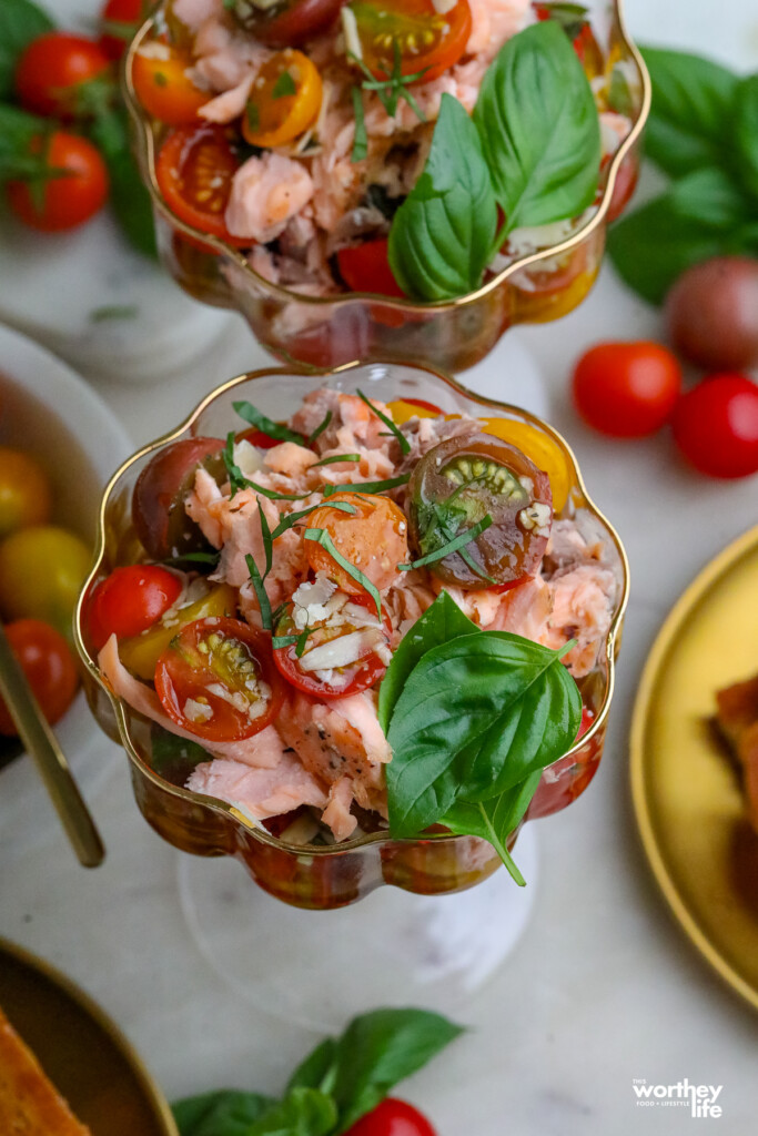 Salmon Tomato Bruschetta
