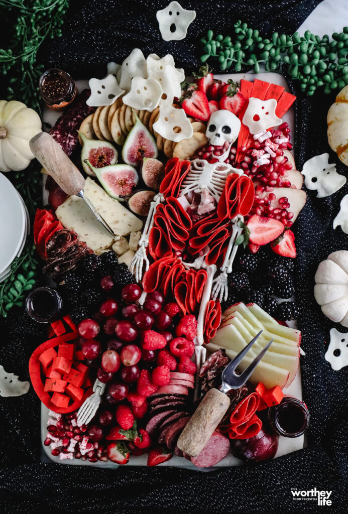 Halloween skeleton charcuterie